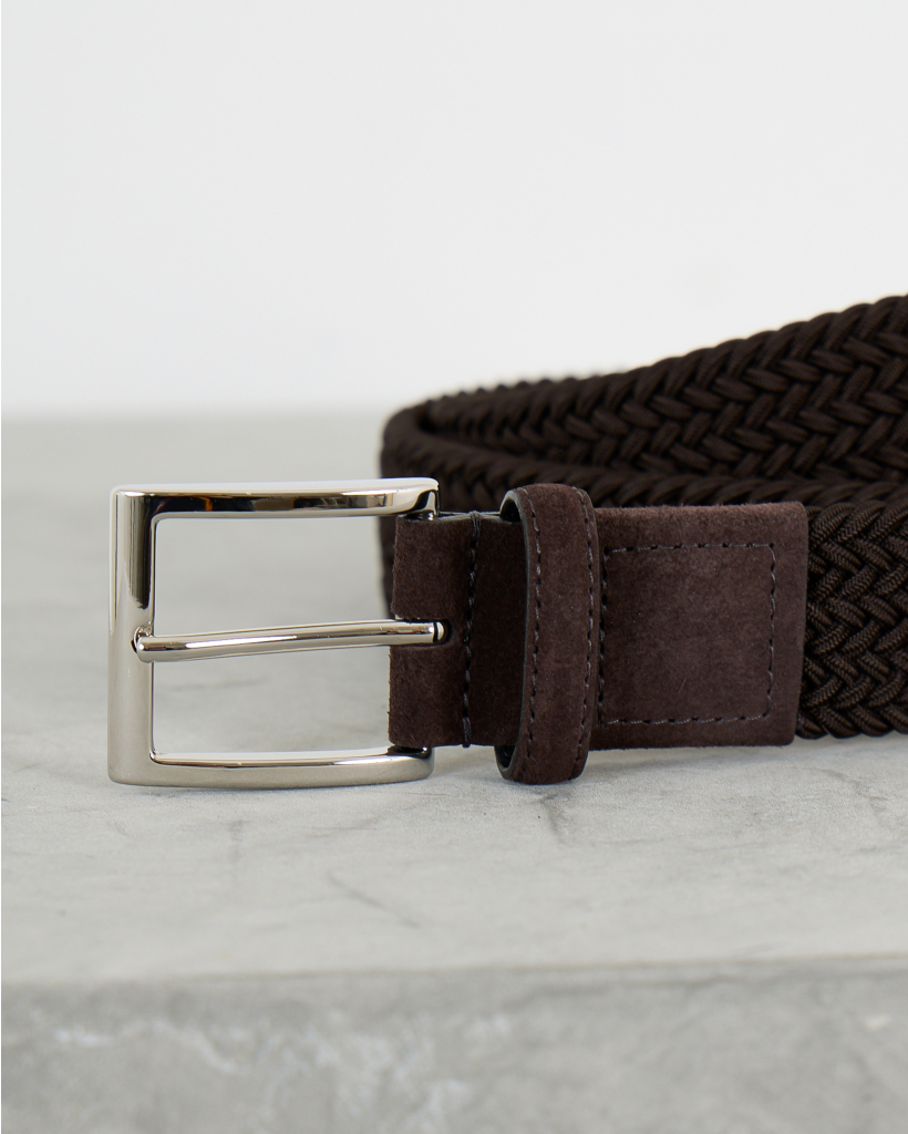 Black-Brown Braided Belt