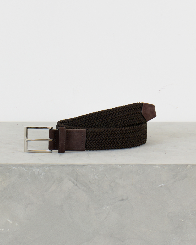 Black-Brown Braided Belt