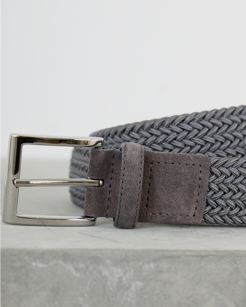 Blue-Grey Braided Belt