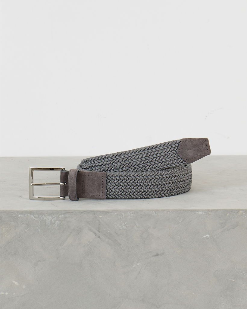 Blue-Grey Braided Belt