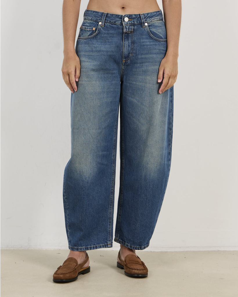 Jazzie Barrel Jeans Dark Blue L32