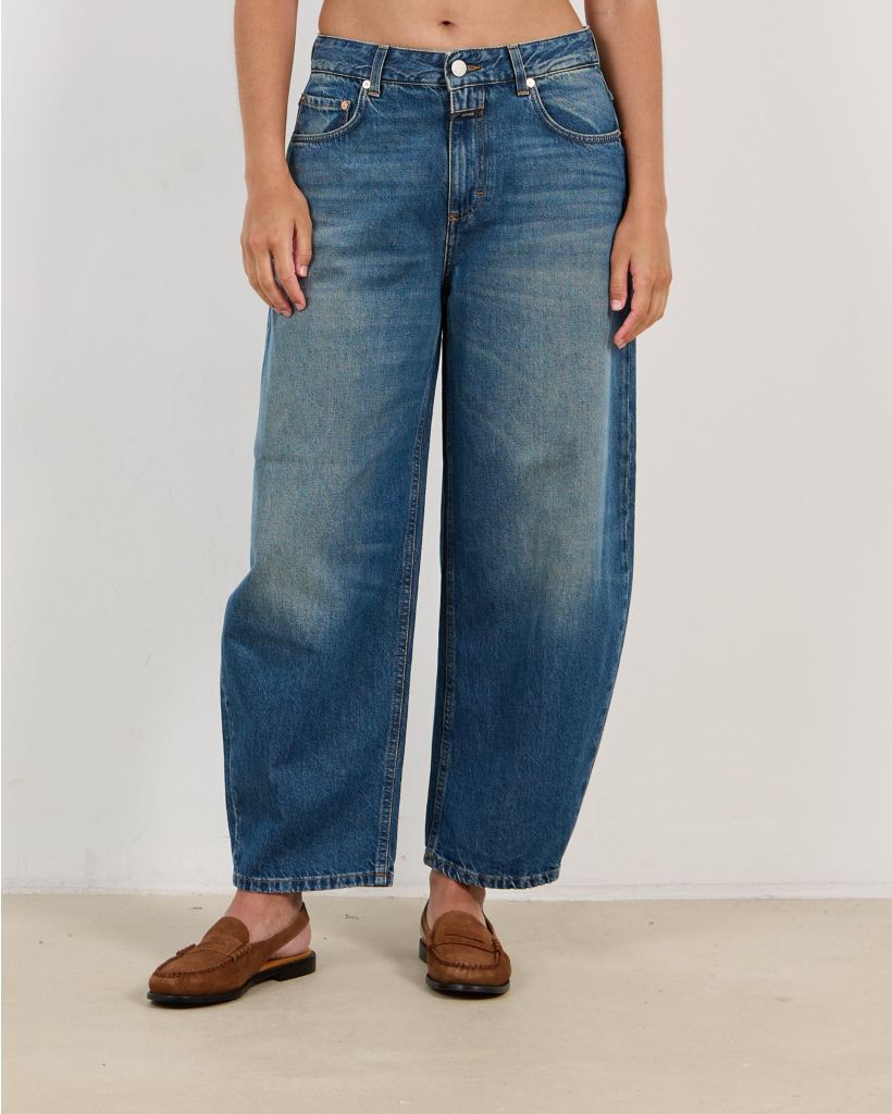 Jazzie Barrel Jeans Dark Blue L32