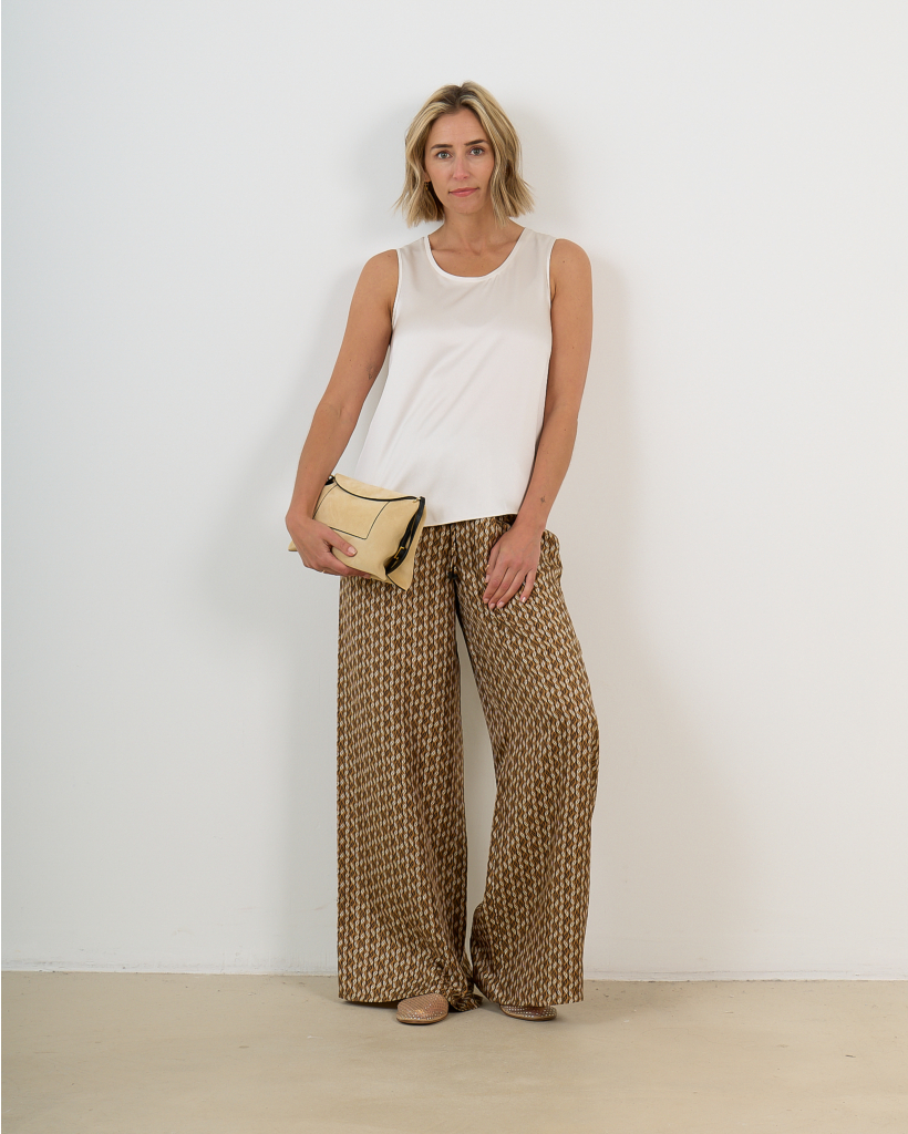 Penelope Slouch Bag in Beige Suede