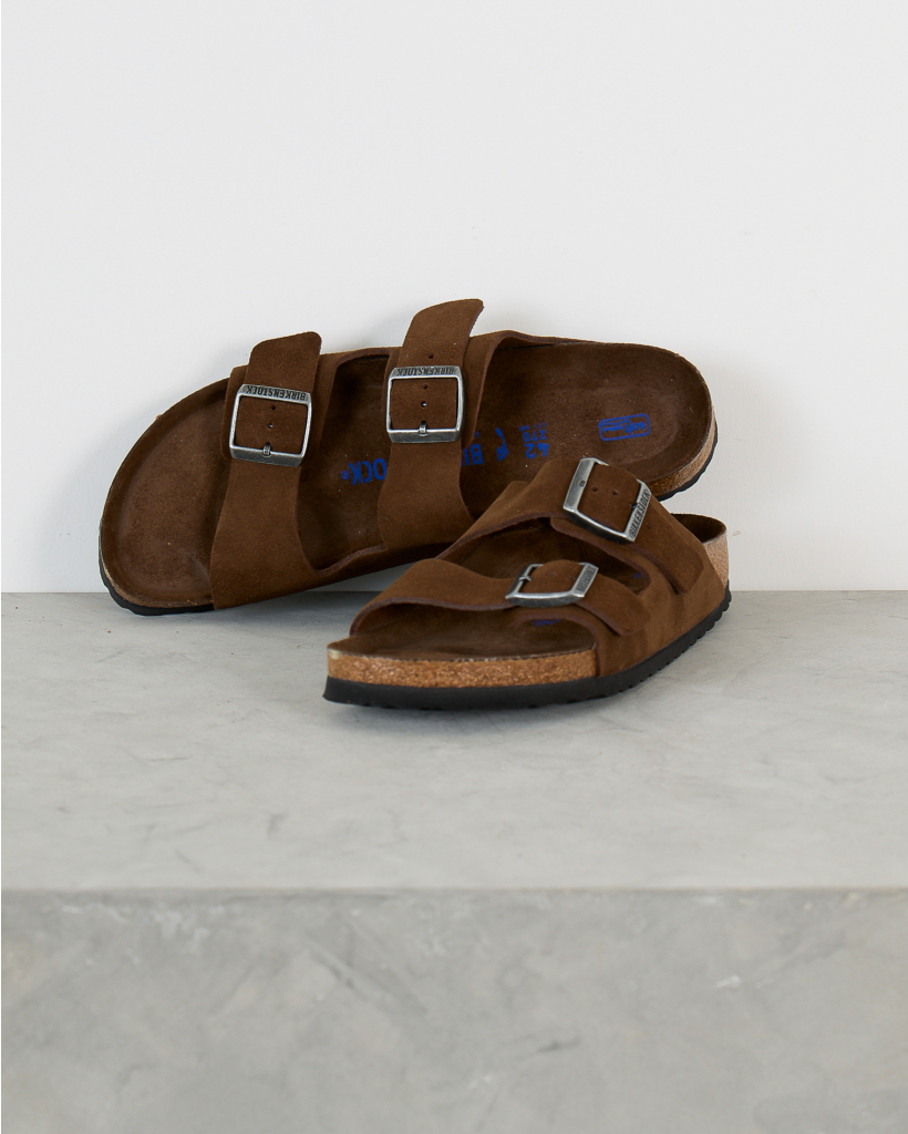 Arizona Soft Footbed Sandals Suede Carafe Tonal