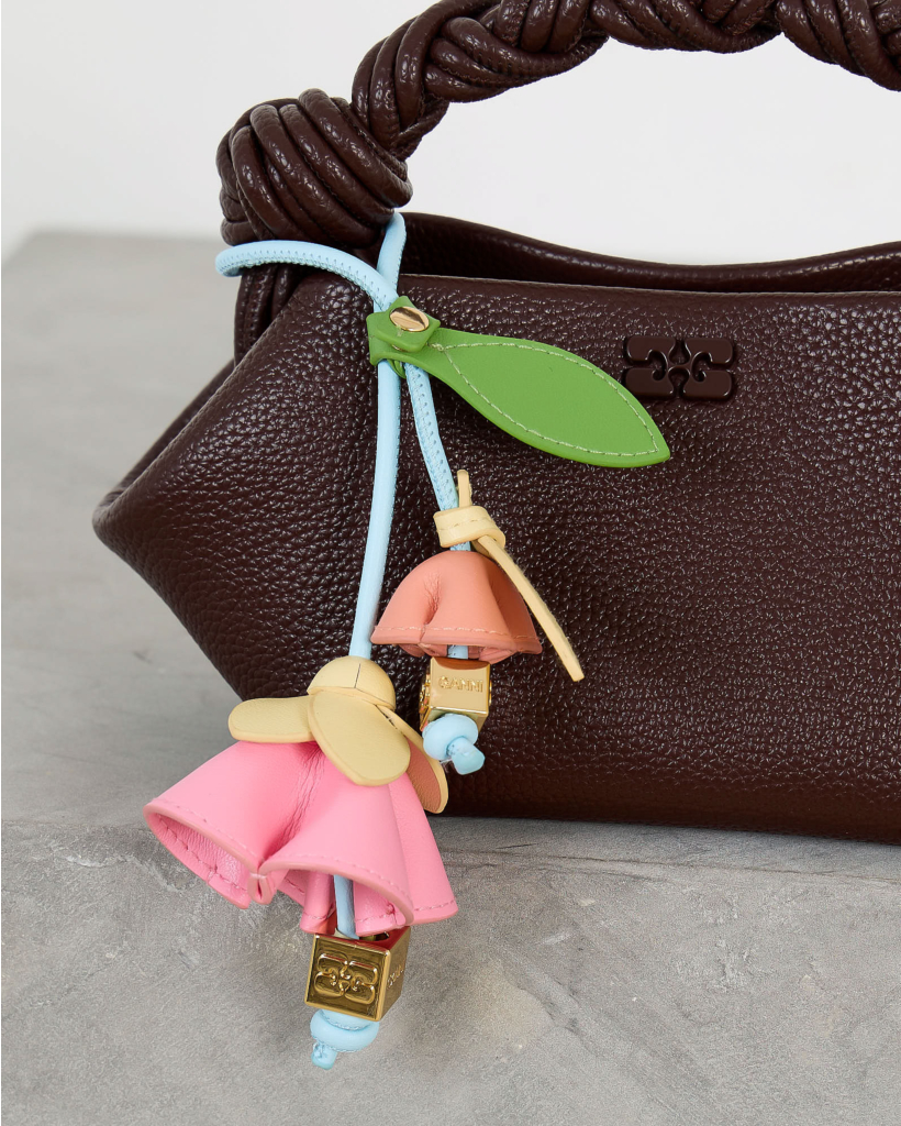 Flower Bag Charm Pink Drink