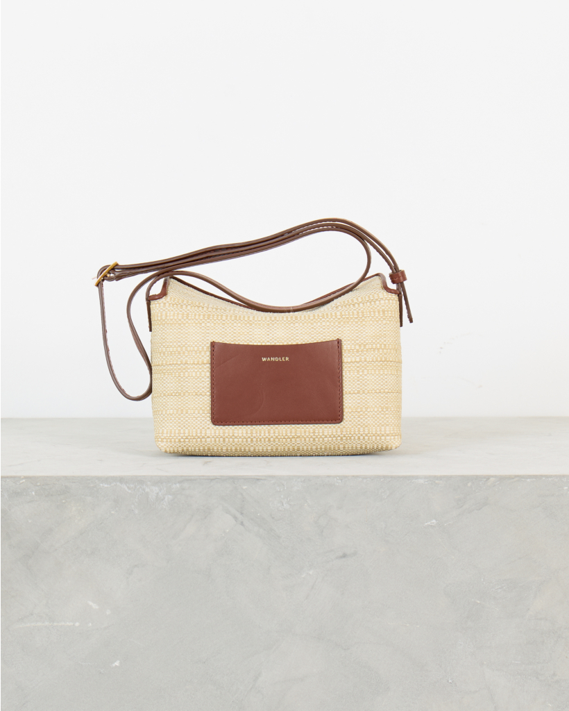 Penelope Slouch Mini Beige Raffia