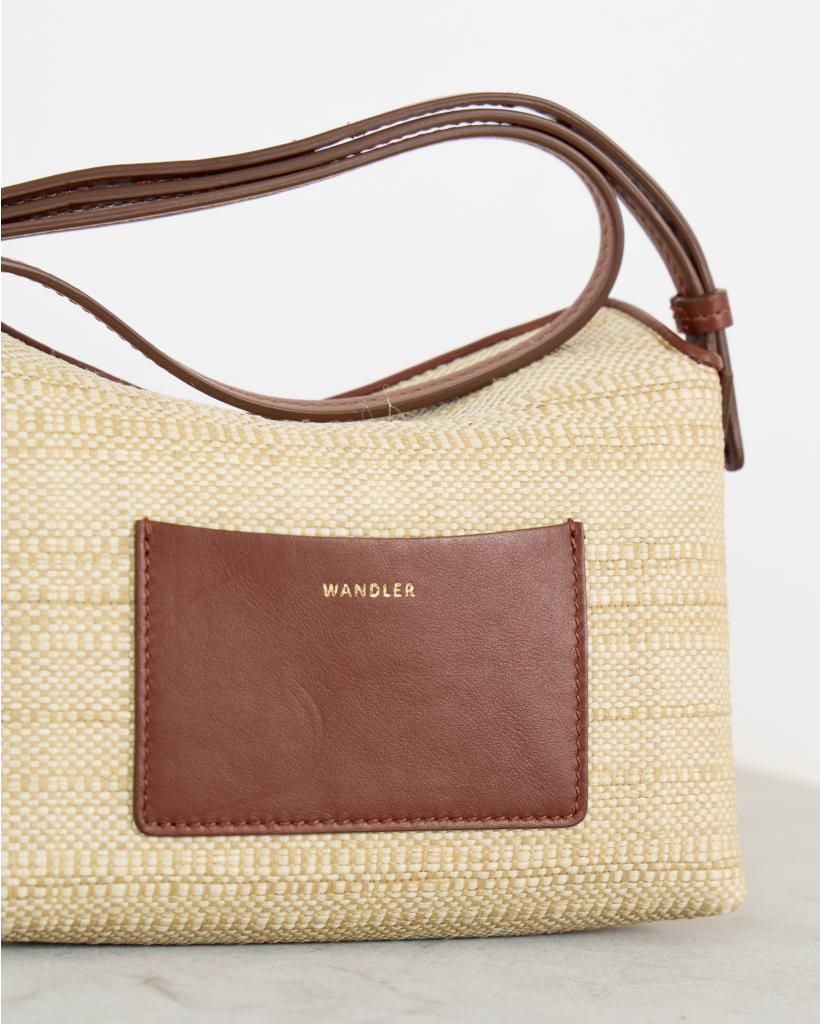 Penelope Slouch Mini Beige Raffia