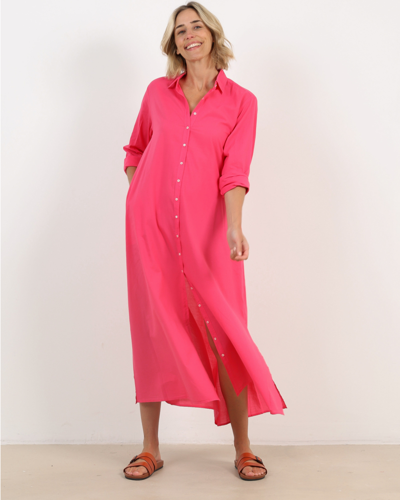 Boden Lightweight Maxi Dress Fuchsia Pink