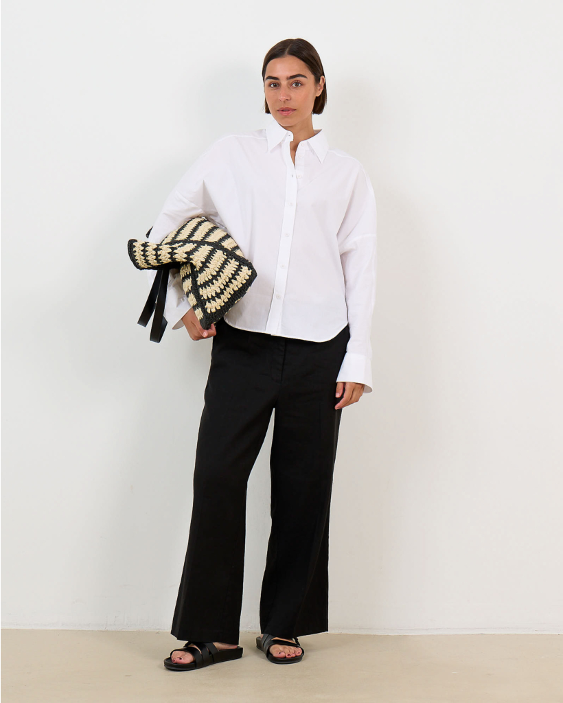 White Long-Sleeve Blouse