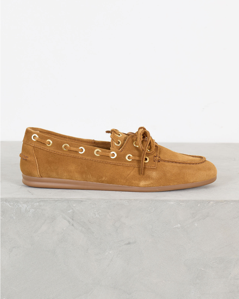 Boat Loafer Saddle Stitch Camel