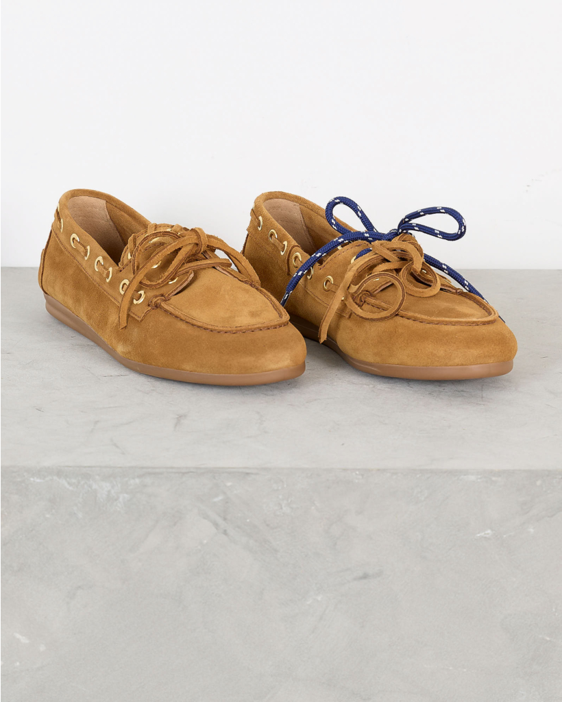 Boat Loafer Saddle Stitch Camel