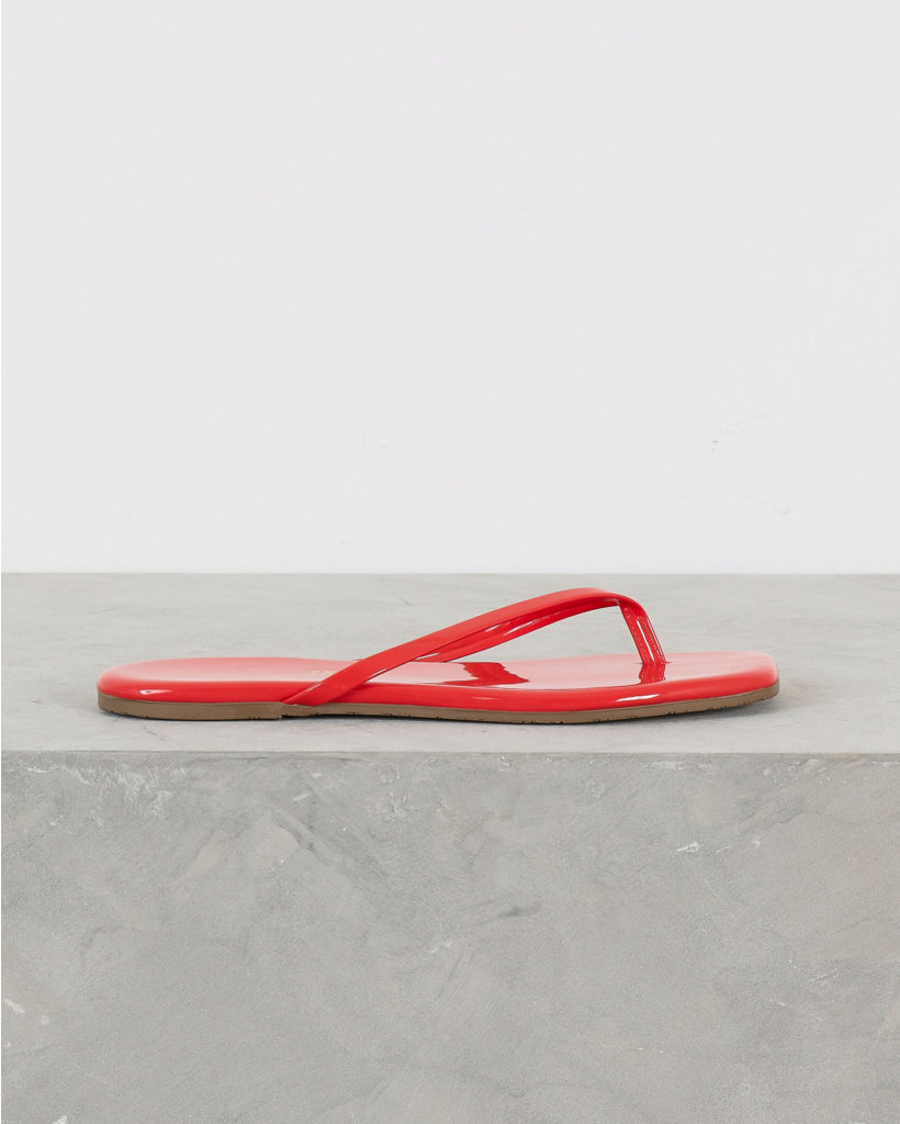 Square Toe Lily Red Gloss