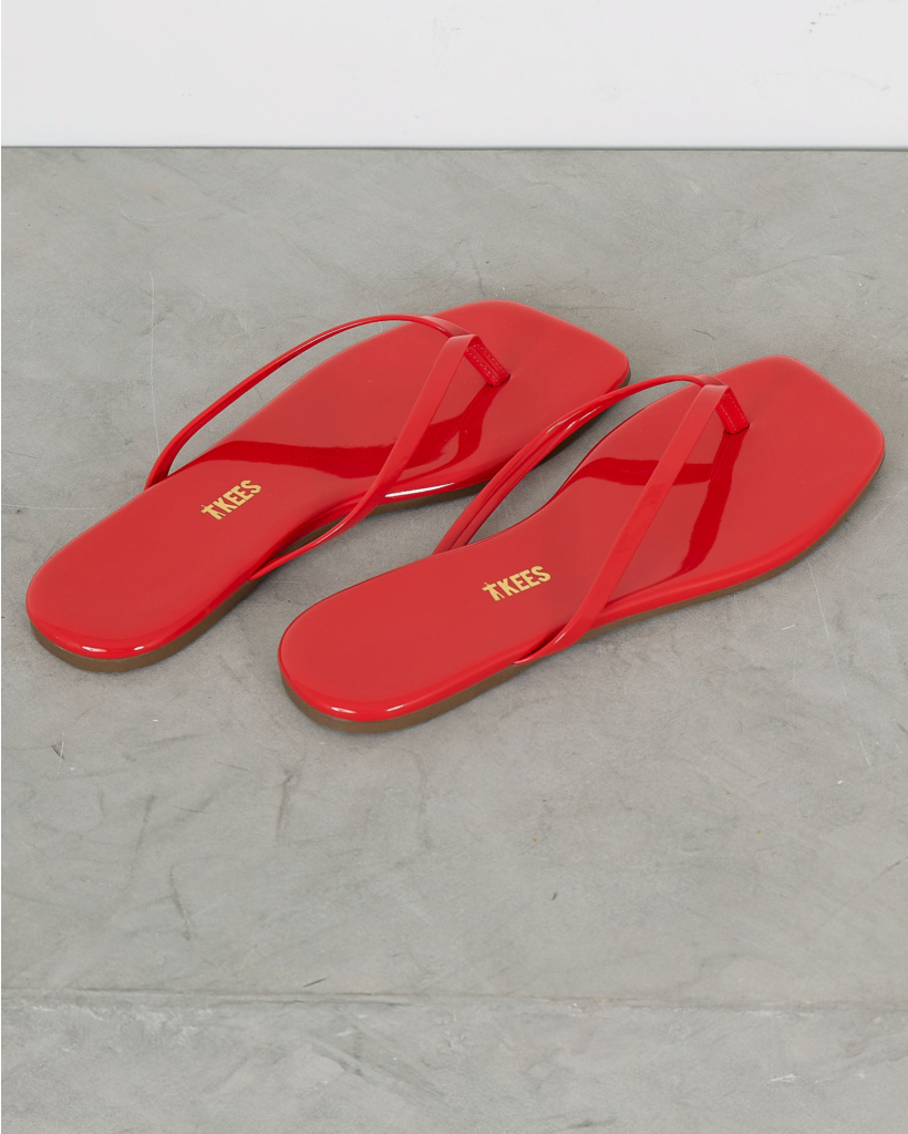 Square Toe Lily Red Gloss