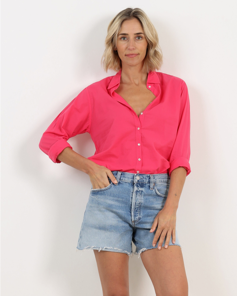 Beau Cotton Blouse Fuchsia Pink