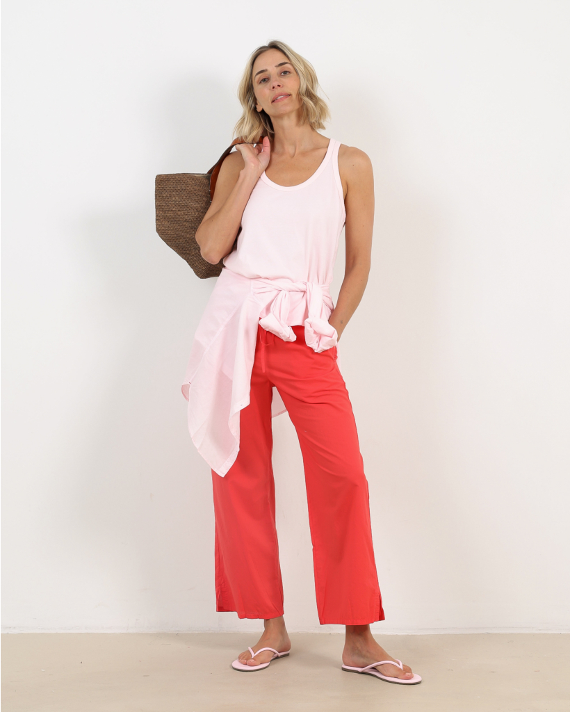 Beau Cotton Blouse Pale Rose