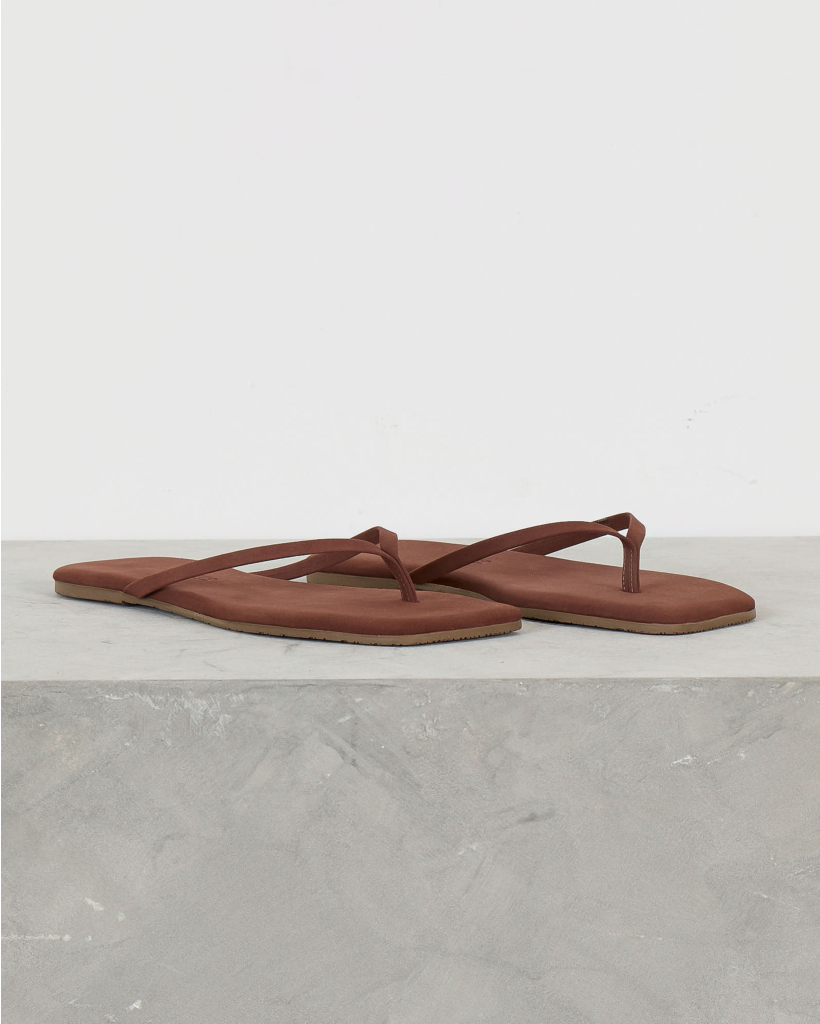 Square Toe Lily Suede Slipper Bourbon