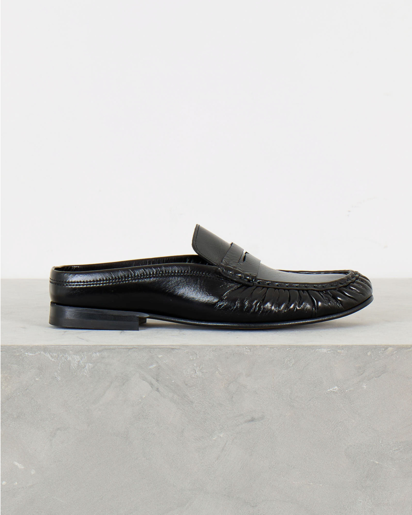 Penny Loafer Wrinkle Black