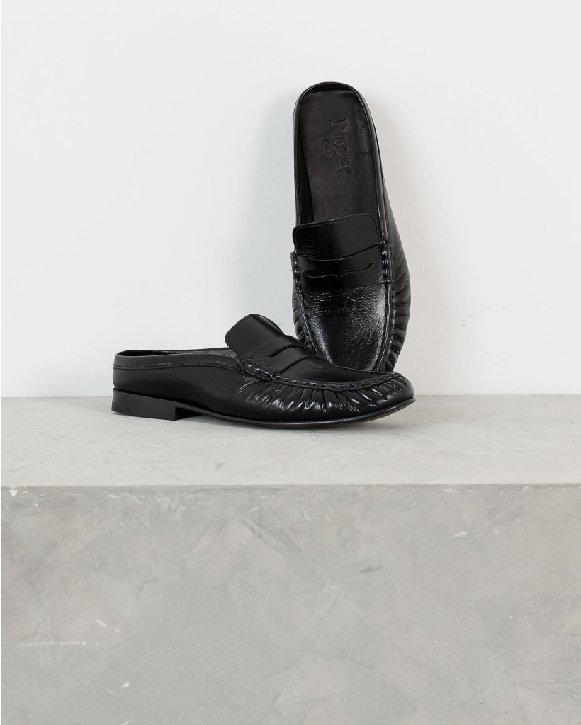 Penny Loafer Wrinkle Black