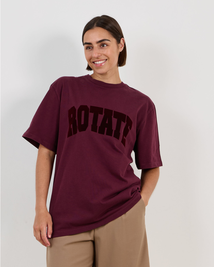 Jersey Oversized T-Shirt with Winetasting Print