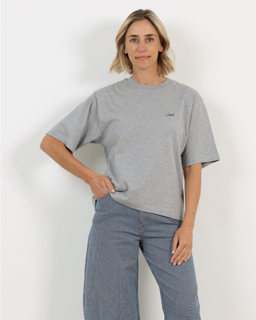 Heathered T-shirt with print Grey/Blue
