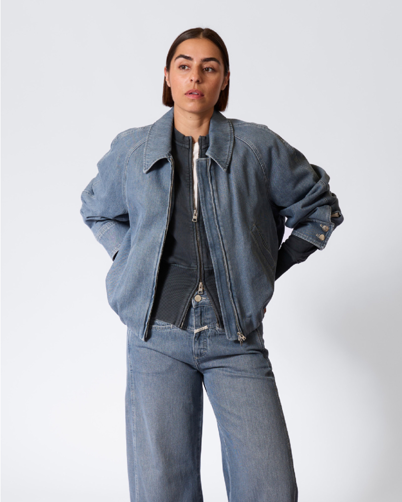 Denim Jacket Mid Grey Jeans
