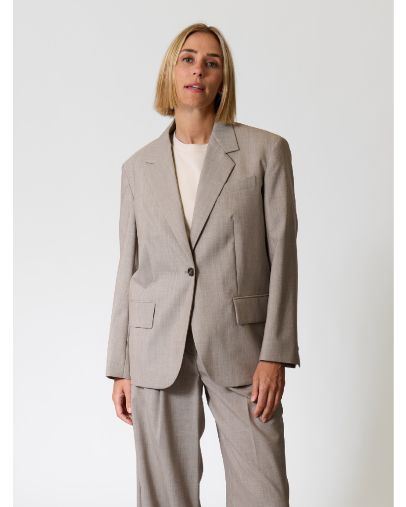 Dattila Oversized Wool Blazer Hazelnut