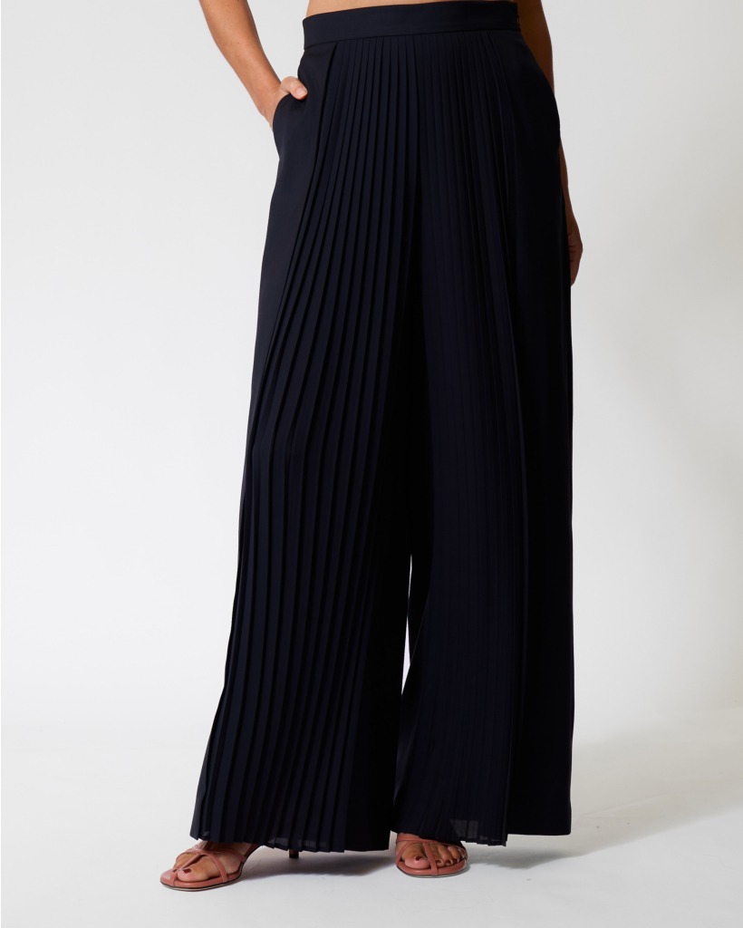 Tiglio Wool Pleated Trousers Ultramarine