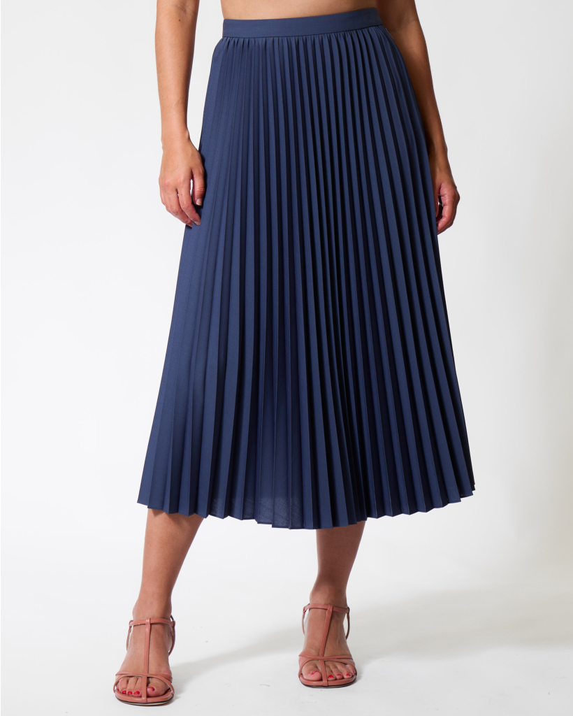 Pleated Skirt Blue Fog