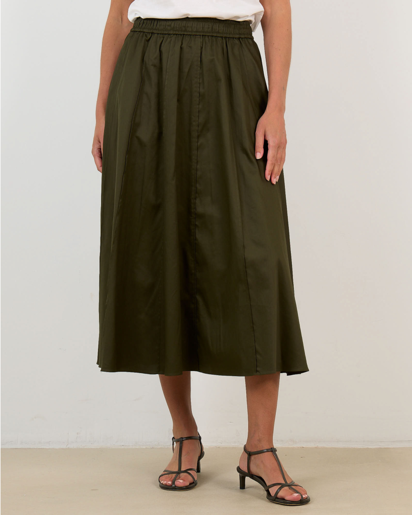Manar Midi Skirt Palm Leaf
