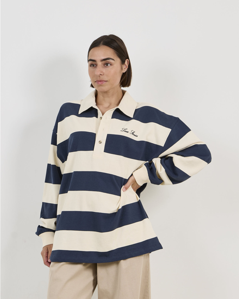 Paul Boxy Polo Sweater Stripes