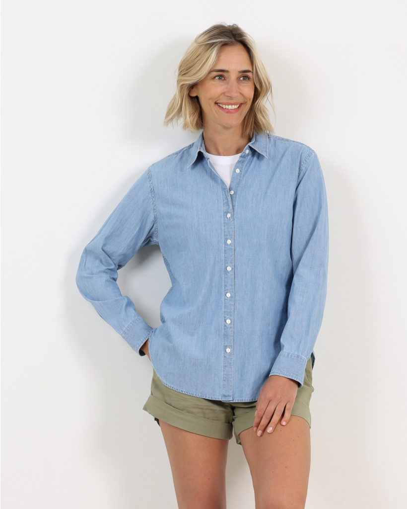 Beau Denim Blouse Slate Sky
