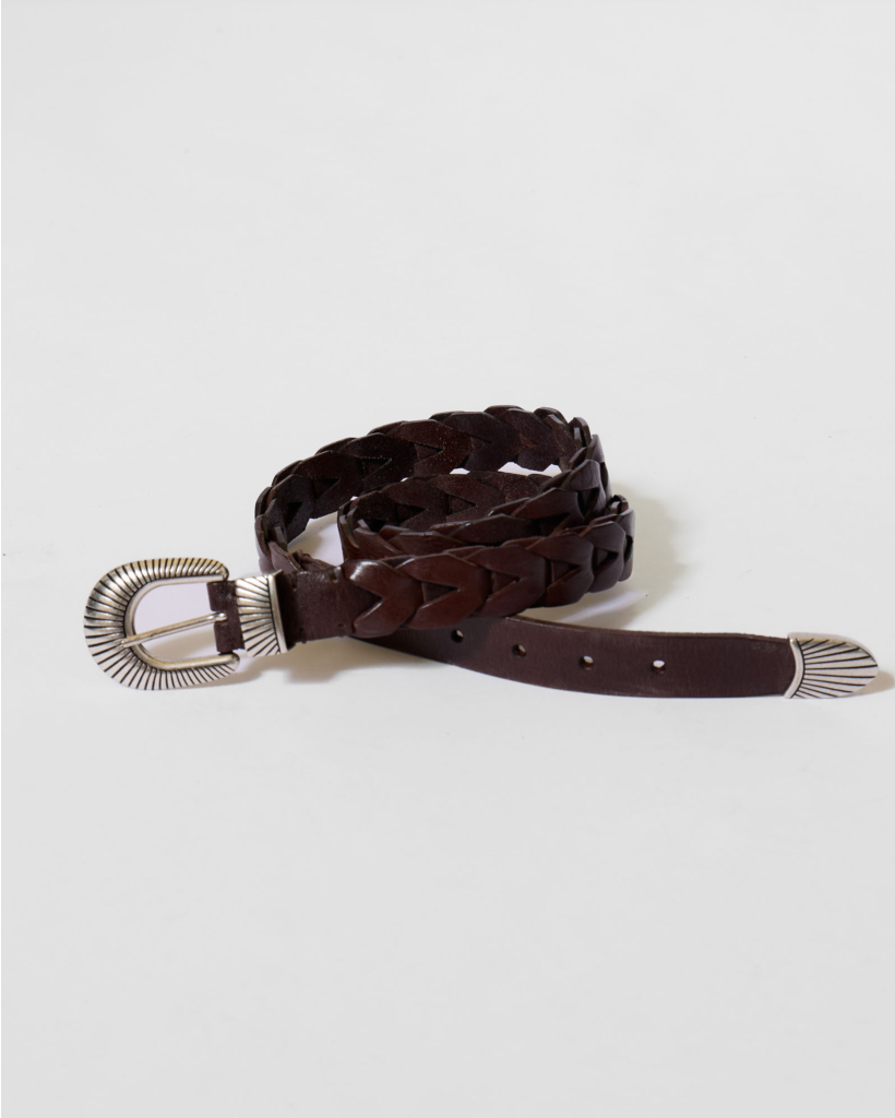 Juno Braided Belt Dark Brown