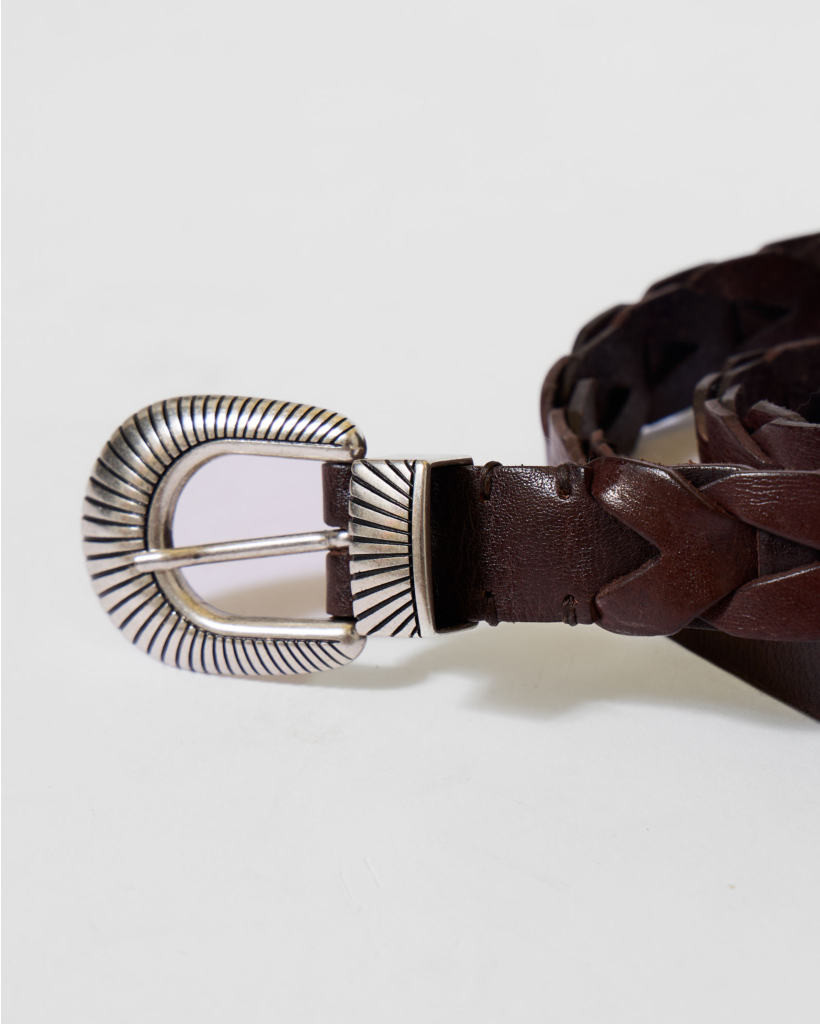 Juno Braided Belt Dark Brown