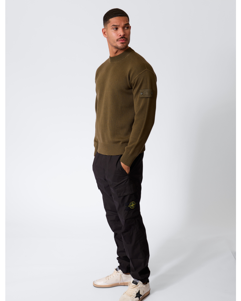 5100063 Crewneck Sweater with Cashmere Military Green