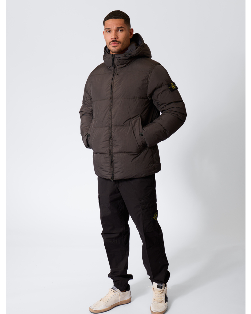 4100037 Water-Repellent and Wind-Resistant Down Jacket, Lead Grey