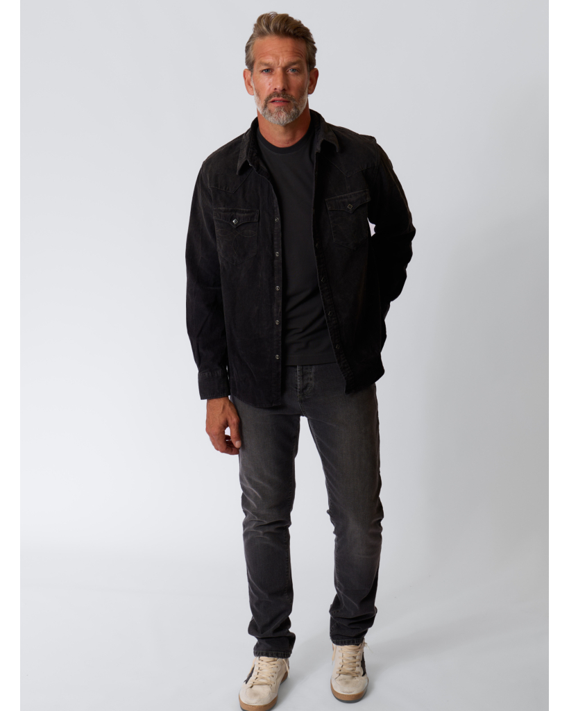 Western Corduroy Shirt Black