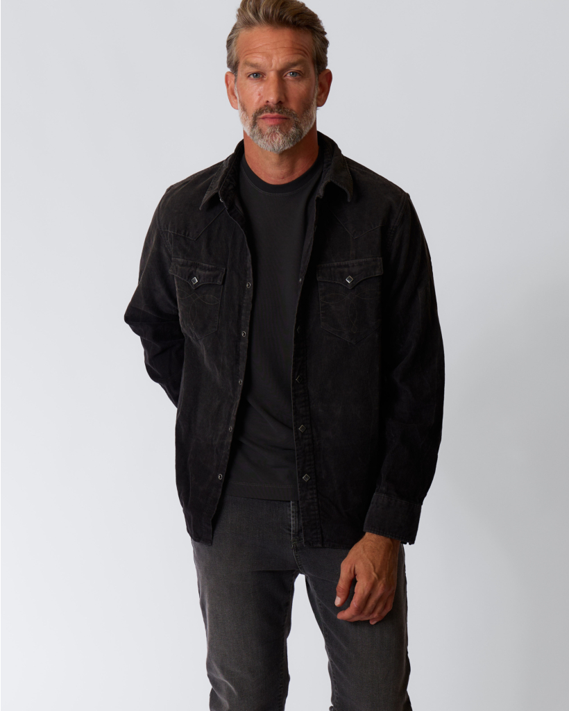 Western Corduroy Shirt Black