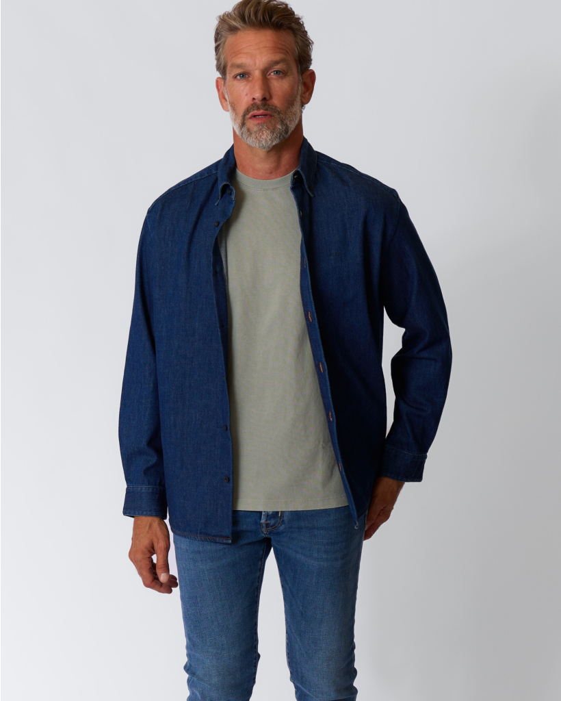 Mathias Indigo Faded Denim Shirt