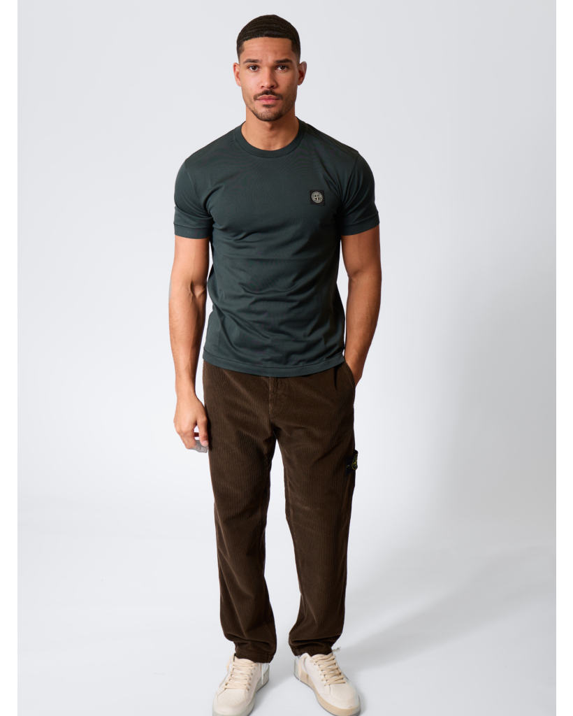 2100027 T-shirt with Patch Emerald Green