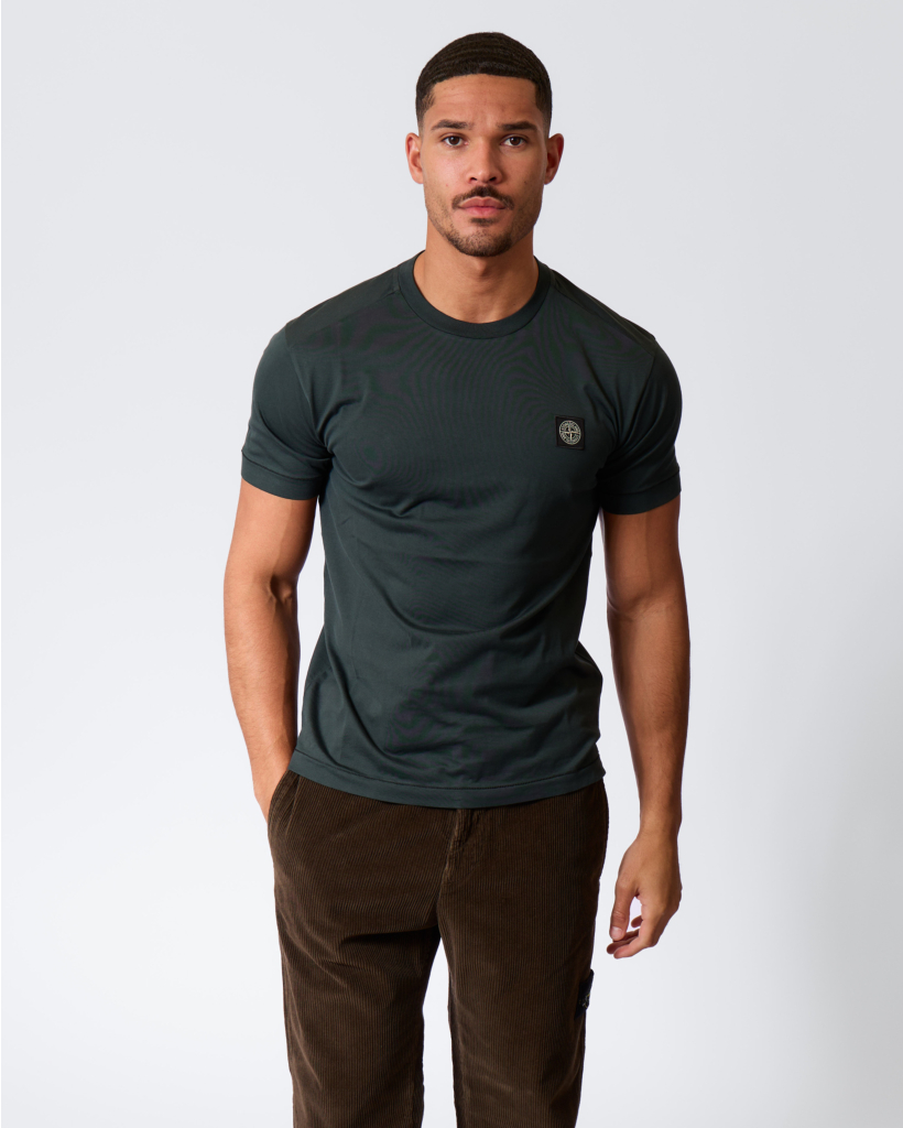 2100027 T-shirt with Patch Emerald Green
