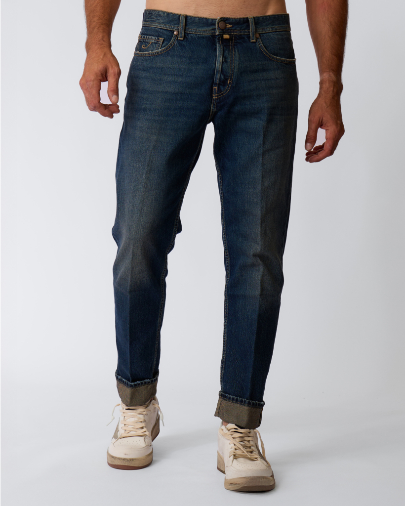 Jude Vintage Wash Tapered Jeans Dark Blue