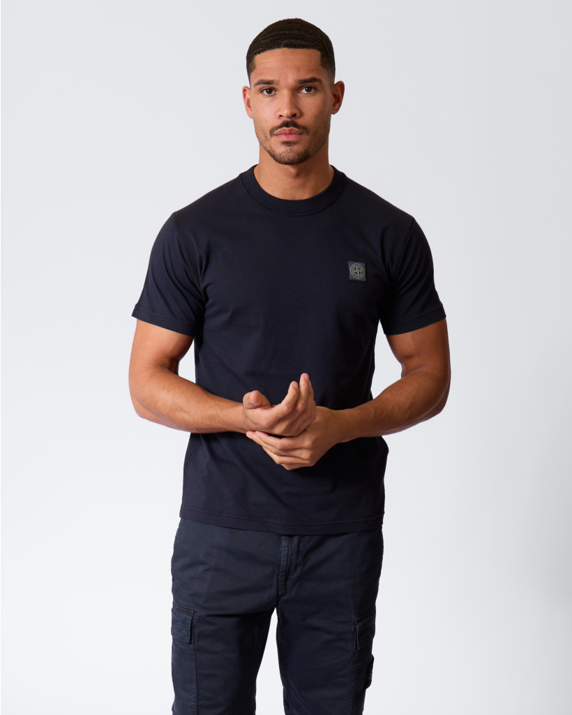 2100026 Organic Cotton T-shirt with Patch - Navy
