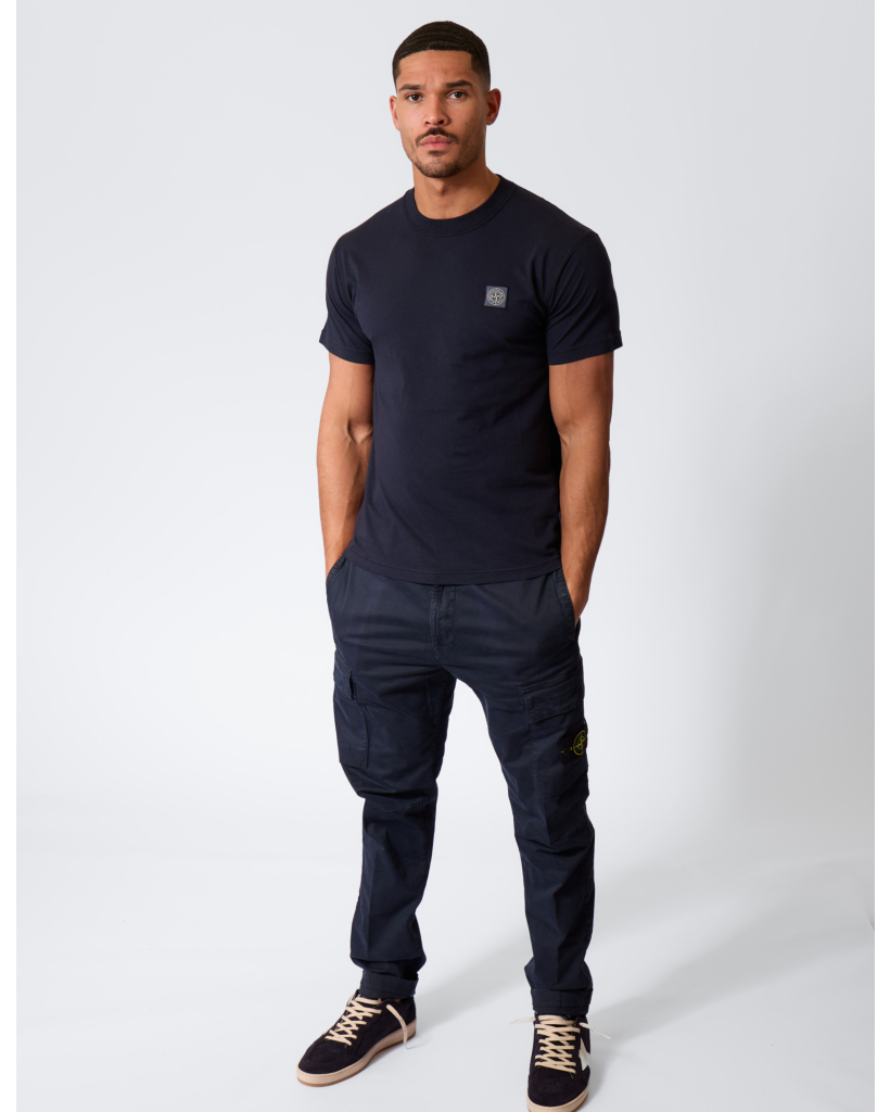 2100026 Organic Cotton T-shirt with Patch - Navy