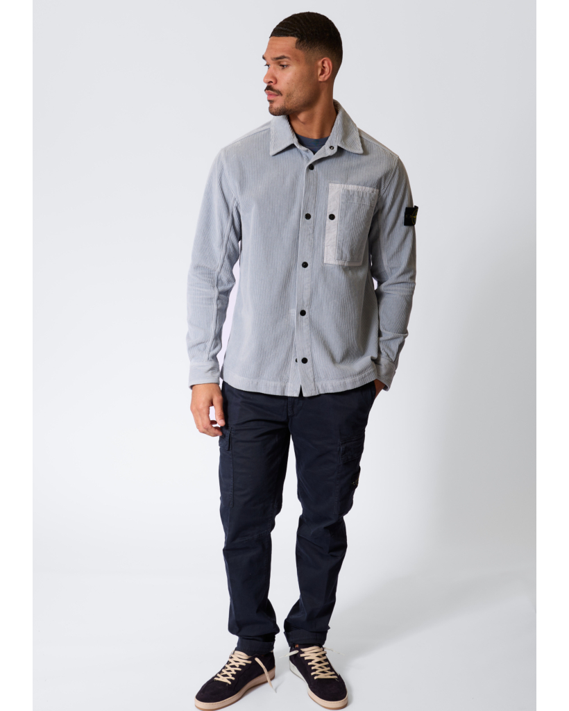1200016 Corduroy Overshirt Ash Grey