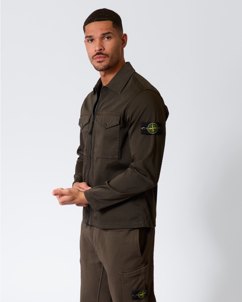1200010 Zip-up Overshirt Coal Grey