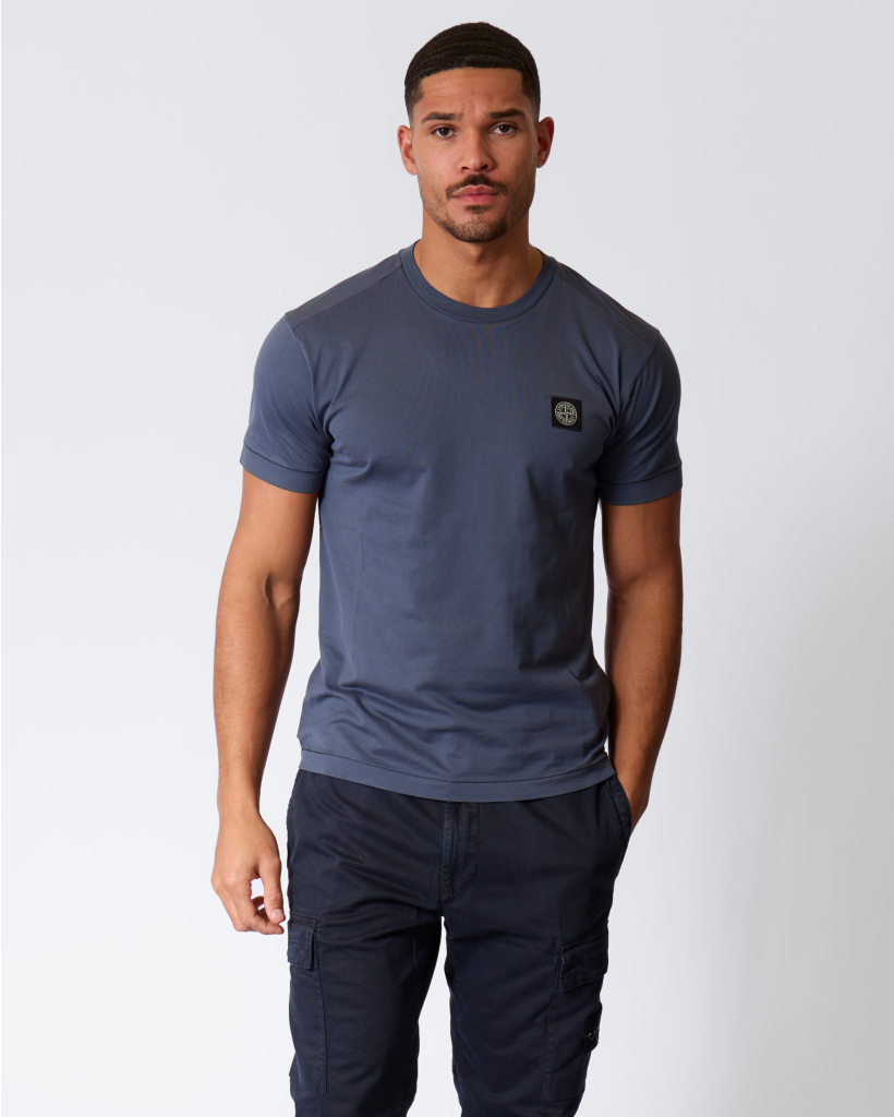 2100027 Slate Blue T-shirt with Patch