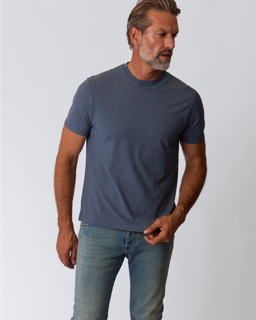 Ice Cotton T-shirt Denim Blue