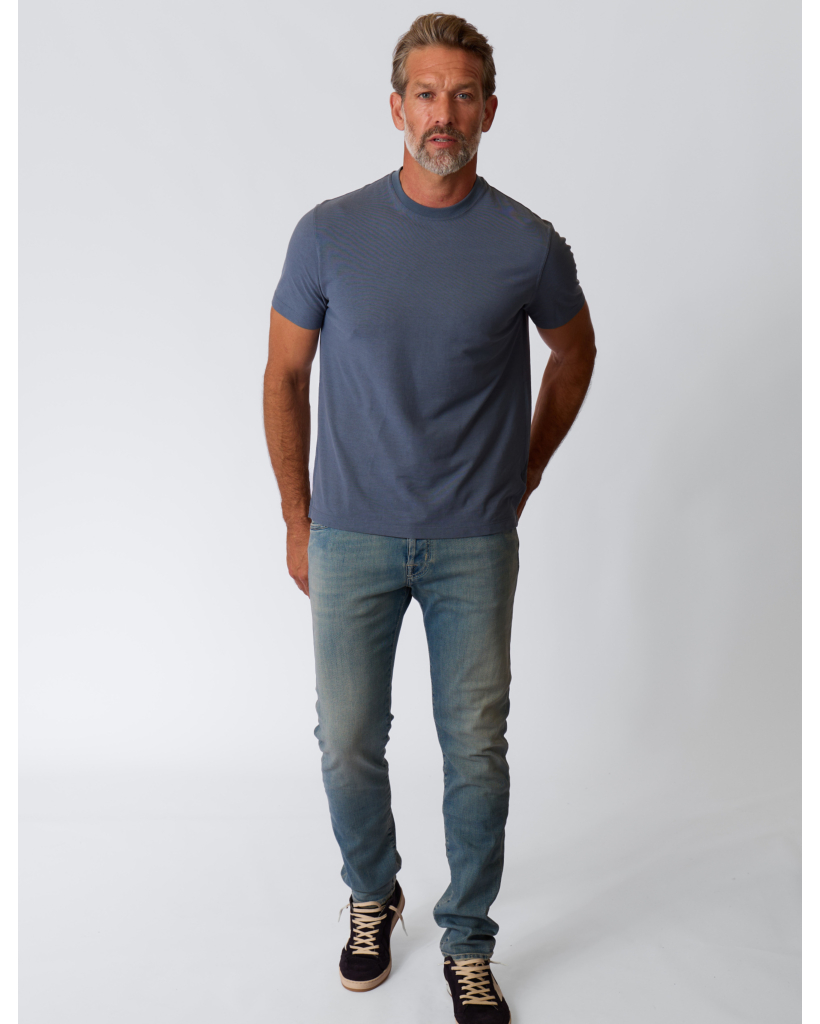 Ice Cotton T-shirt Denim Blue
