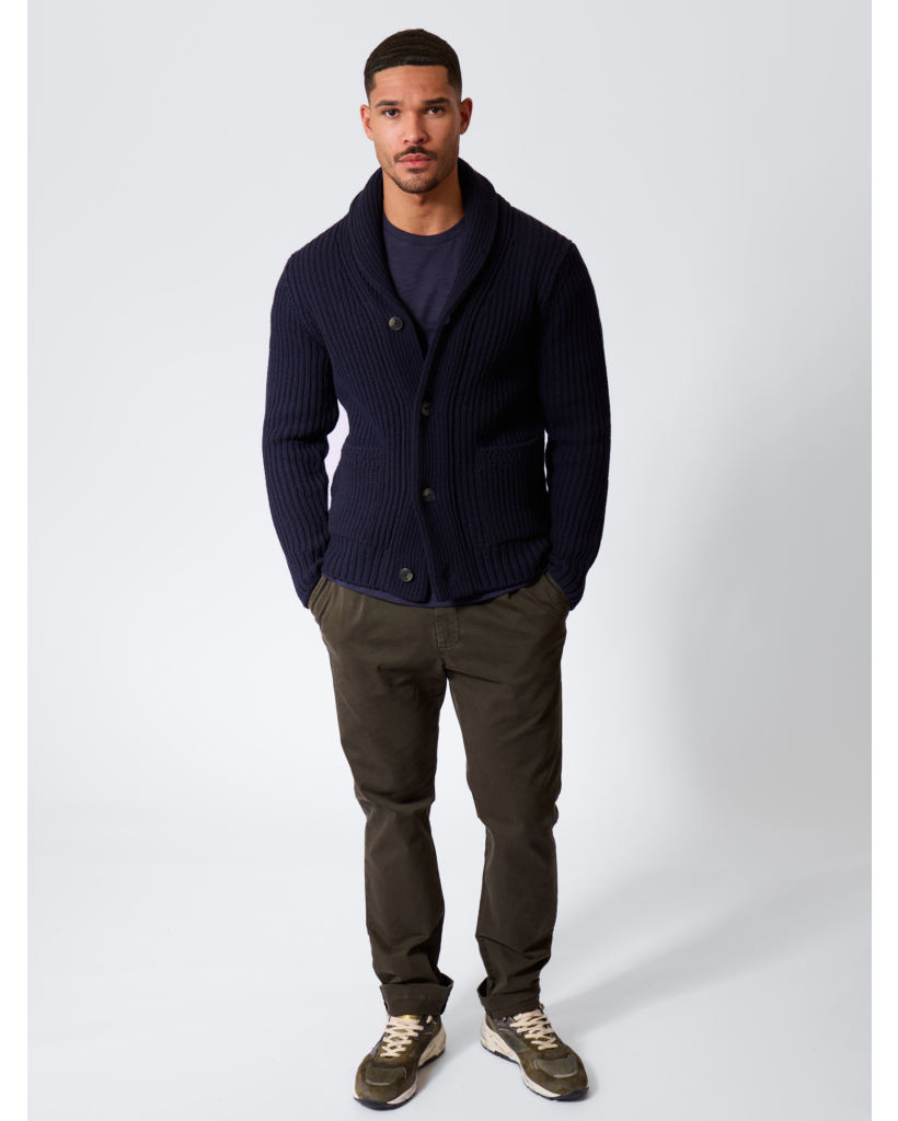 Stretchy Twill Trousers Dark Olive Green