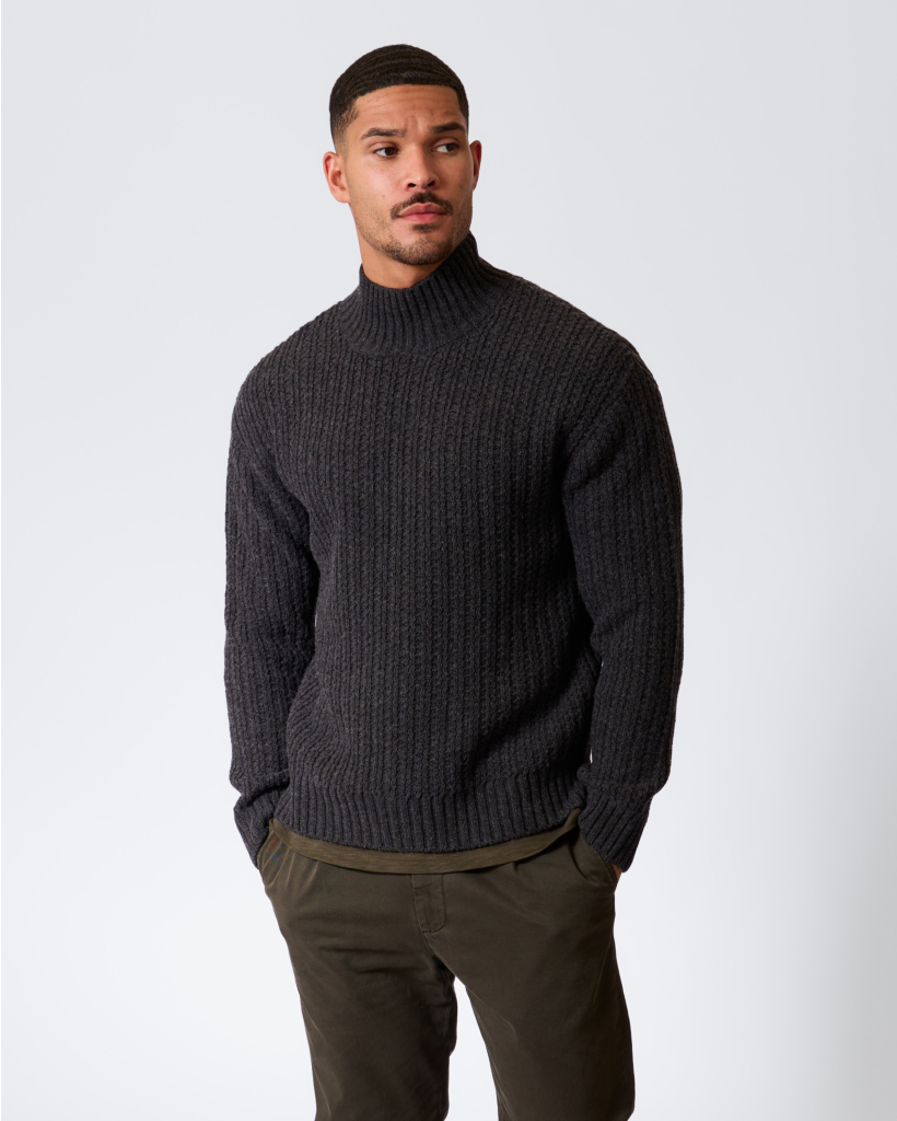 Wool Pullover Black Melange
